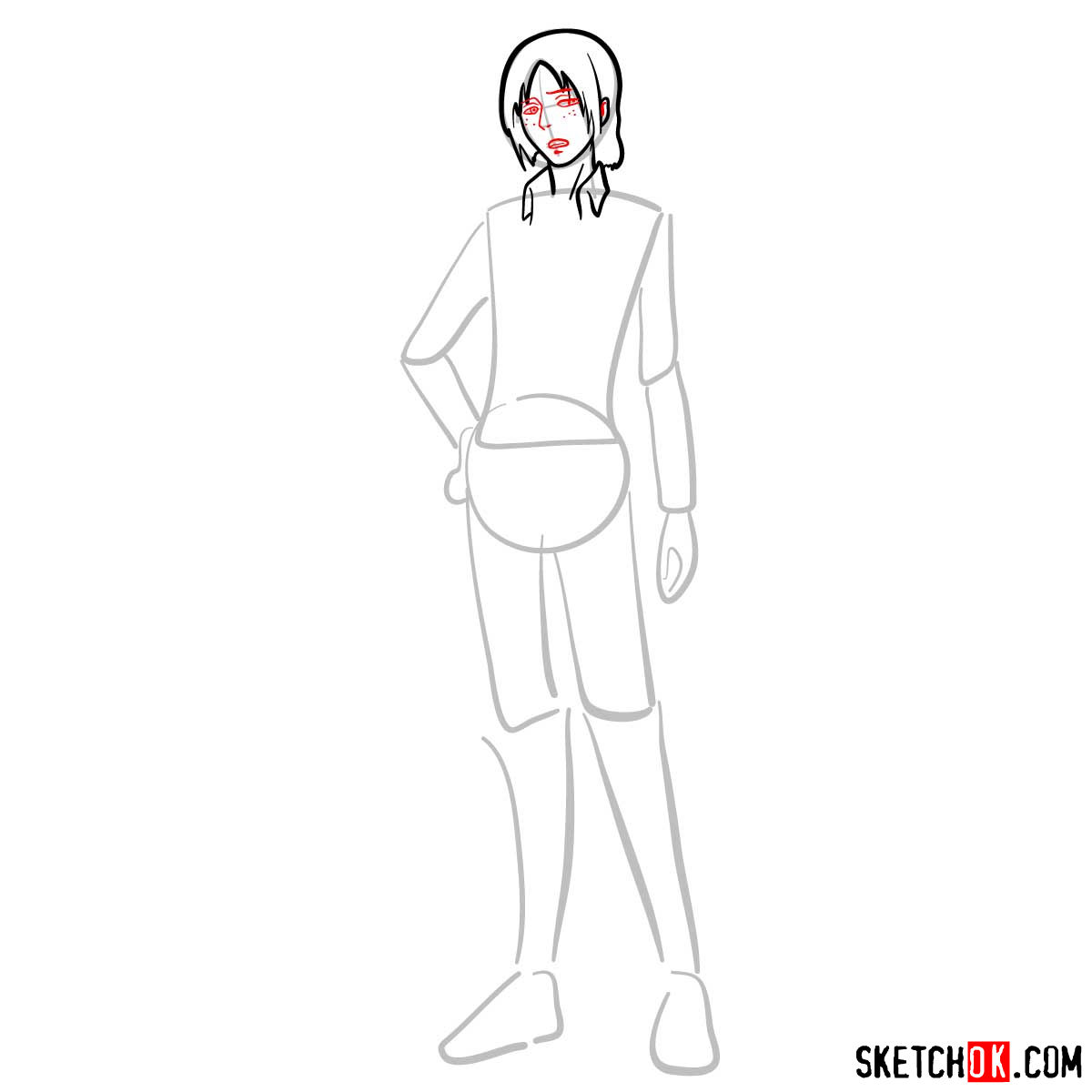 How to draw Ymir from Attack on Titan - step 06