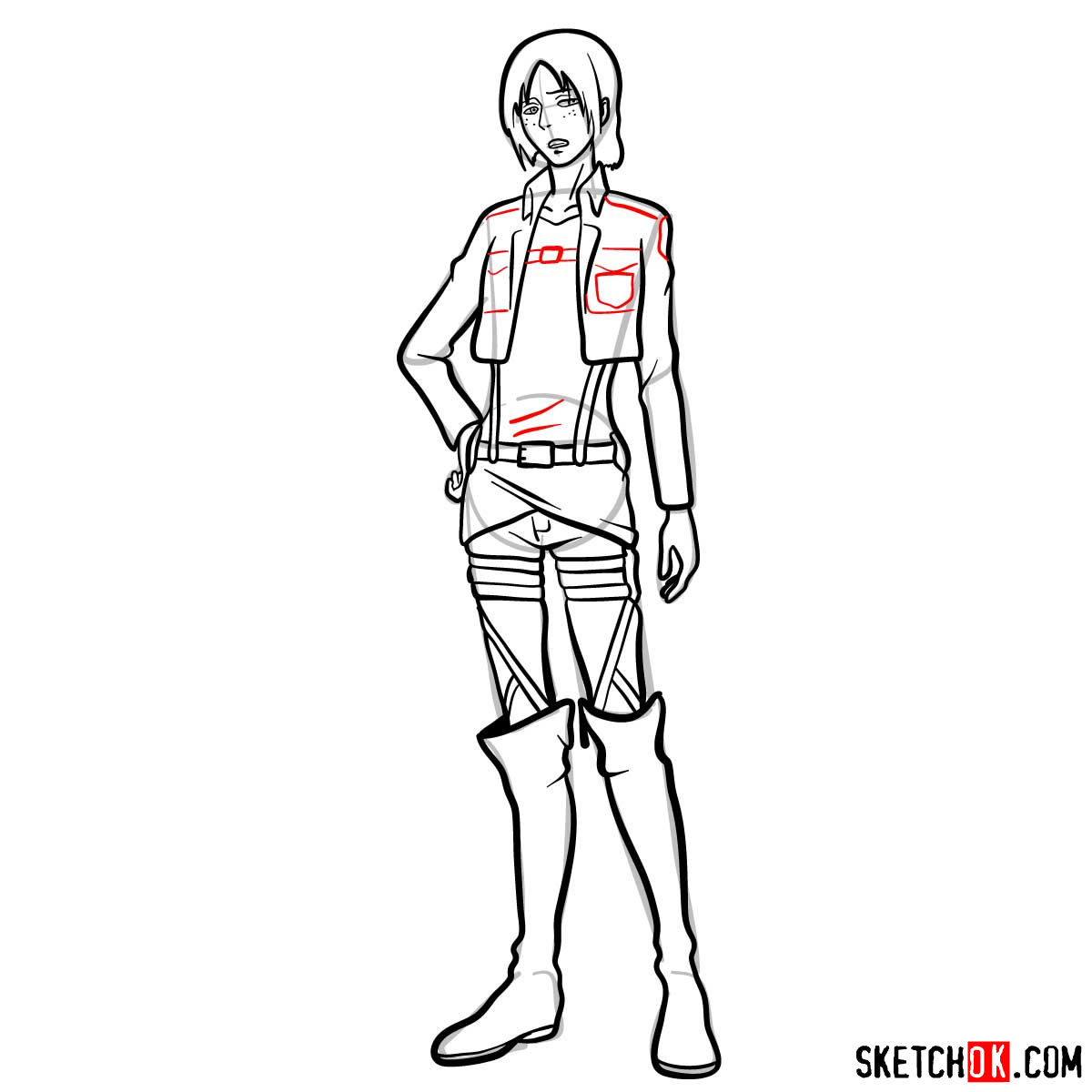 How to draw Ymir from Attack on Titan - step 13