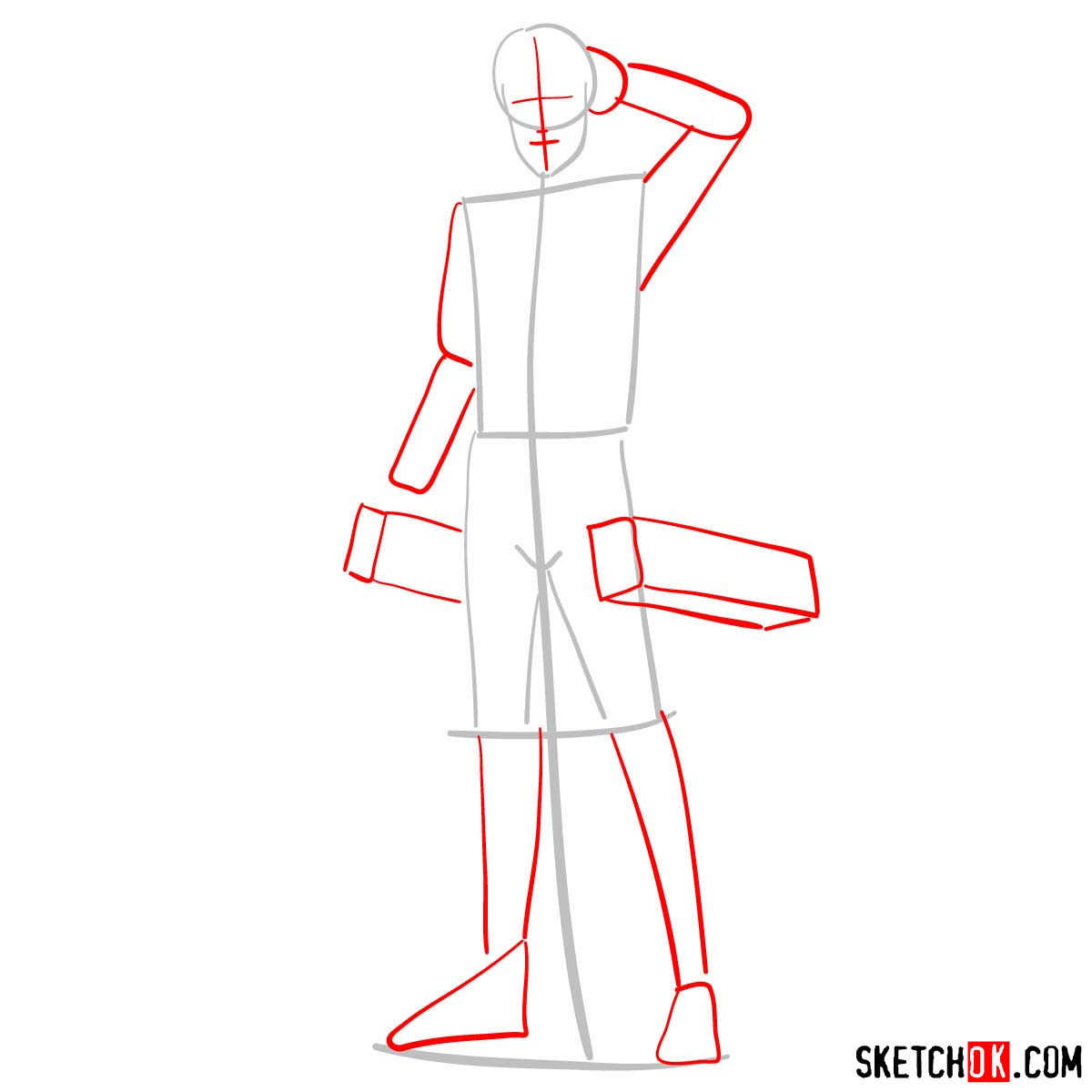 How to draw Marco Bott | Attack on Titan - step 02