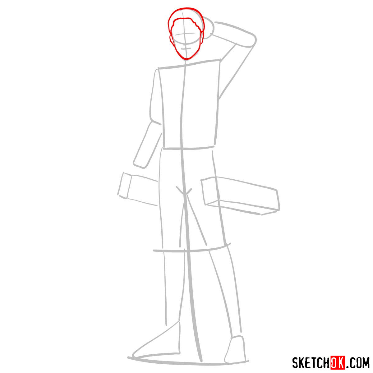 How to draw Marco Bott | Attack on Titan - step 03