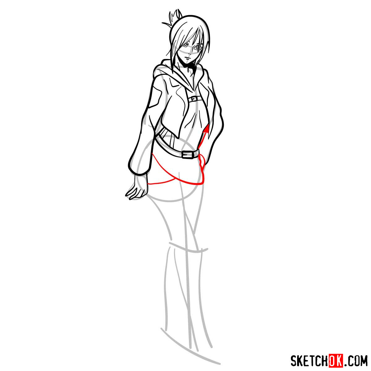 How to draw Annie Leonhardt | Attack on Titan - step 11