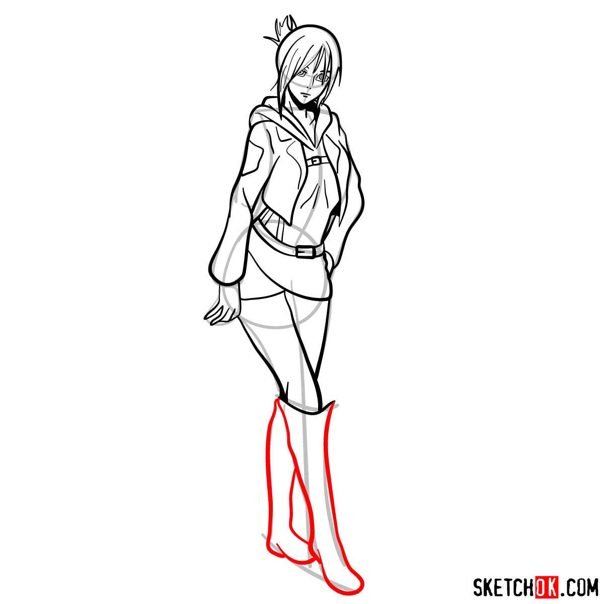 How to draw Annie Leonhardt | Attack on Titan - step 13
