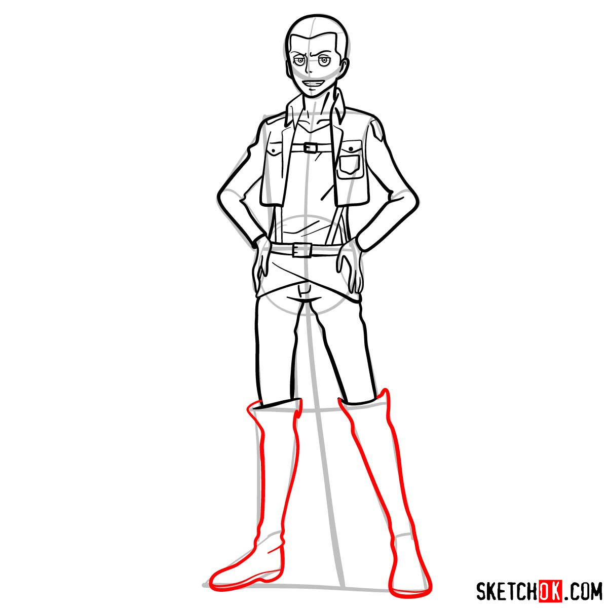 How to draw Conny Springer | Attack on Titan - step 11