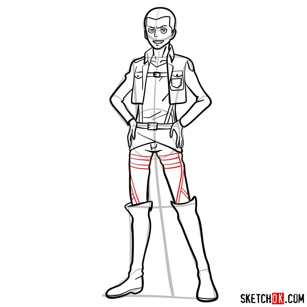 How to draw Conny Springer | Attack on Titan - step 12