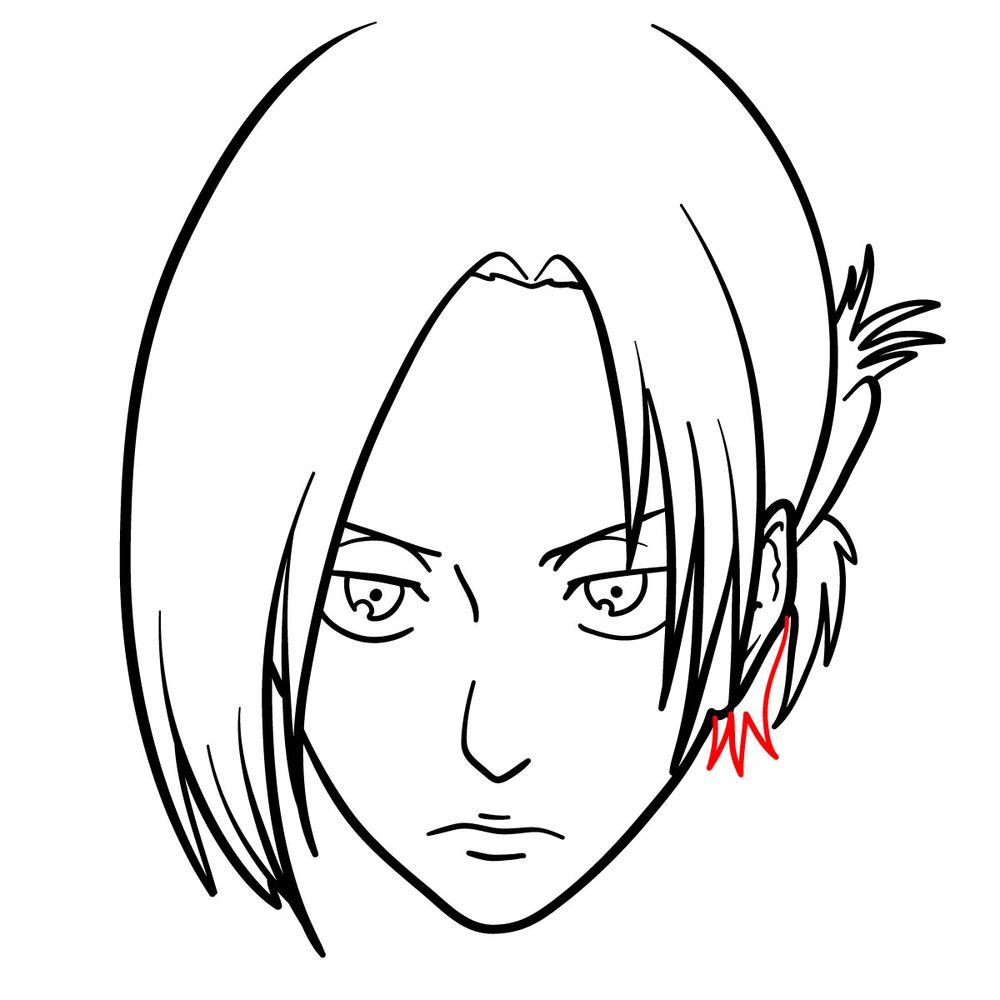 How to draw Annie Leonhart's face - step 15