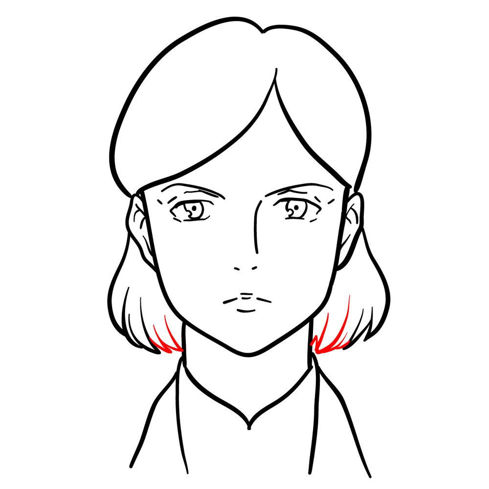 How to draw Anka Rheinberger - step 13
