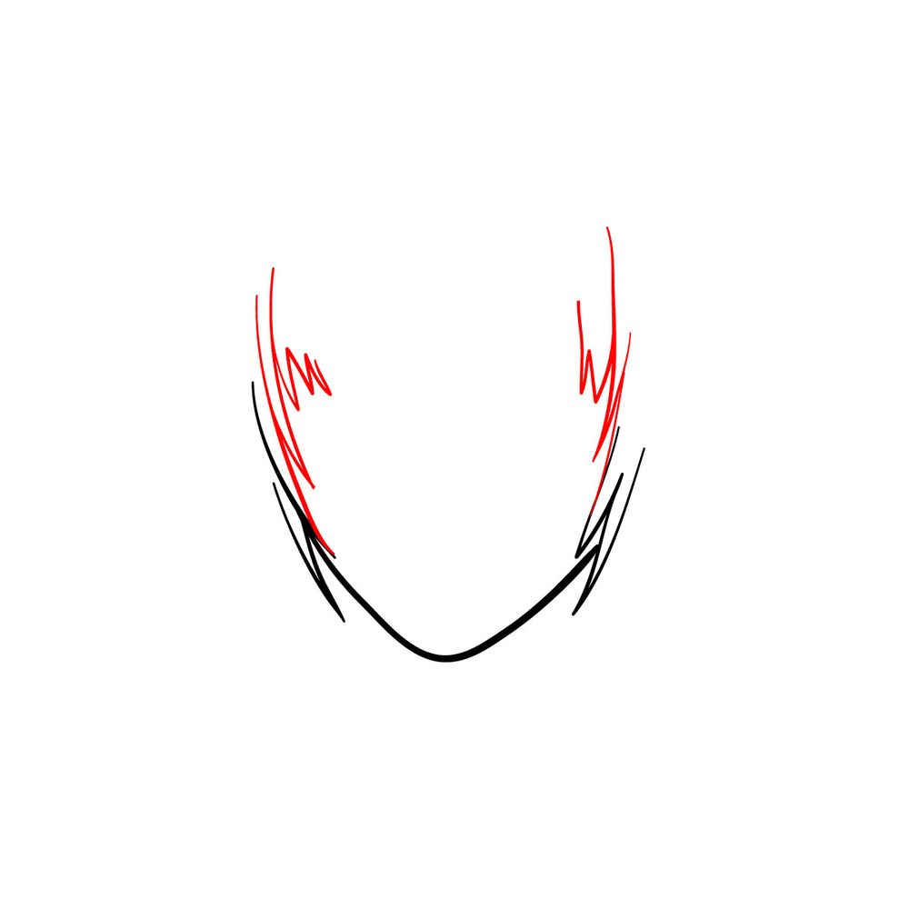 How to draw Armin Arlert's face (front view) - step 03