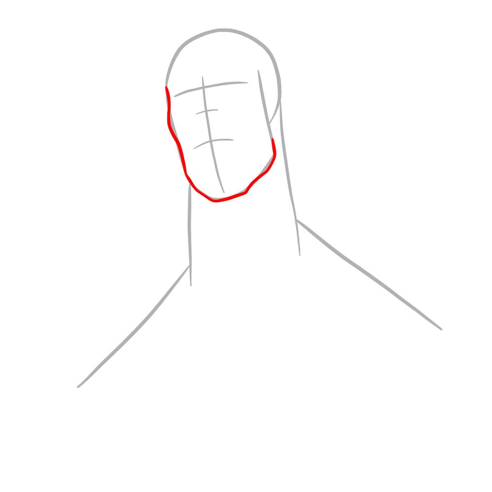 How to draw the Colossal Titan (Armin Arlert) - step 03