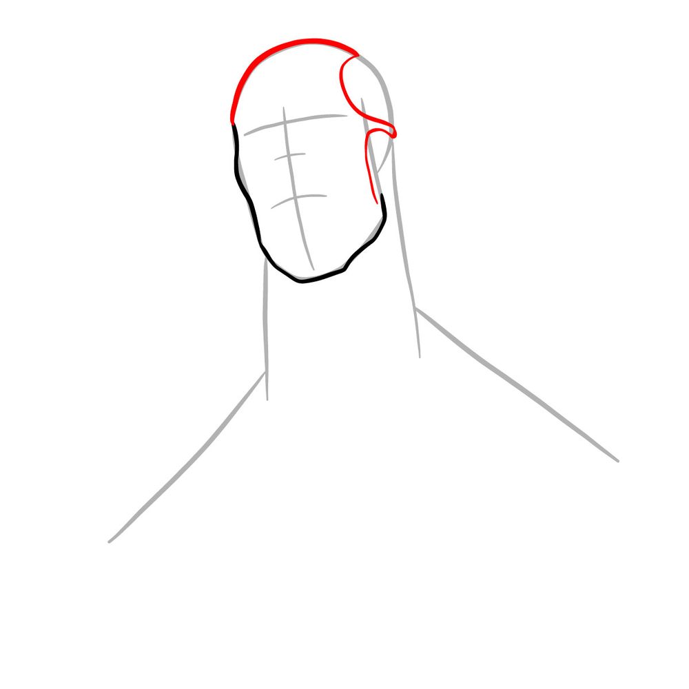 How to draw the Colossal Titan (Armin Arlert) - step 04