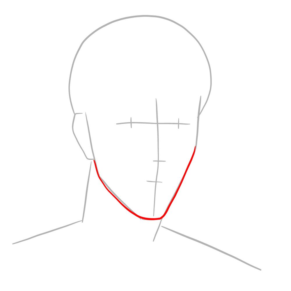 How to draw Bertholdt Hoover's face - step 03