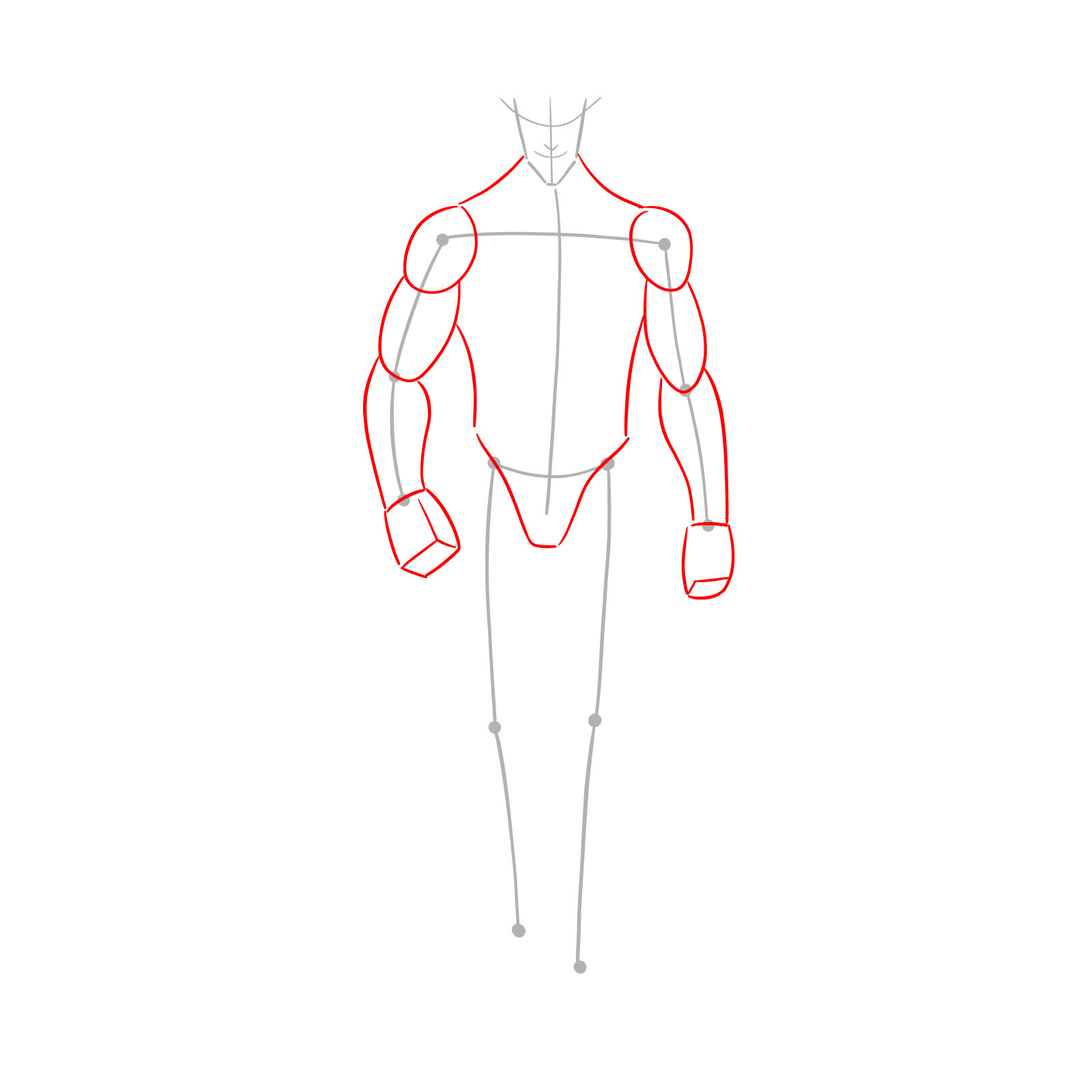 How to draw Eren Jaeger's Titan form full body - step 02