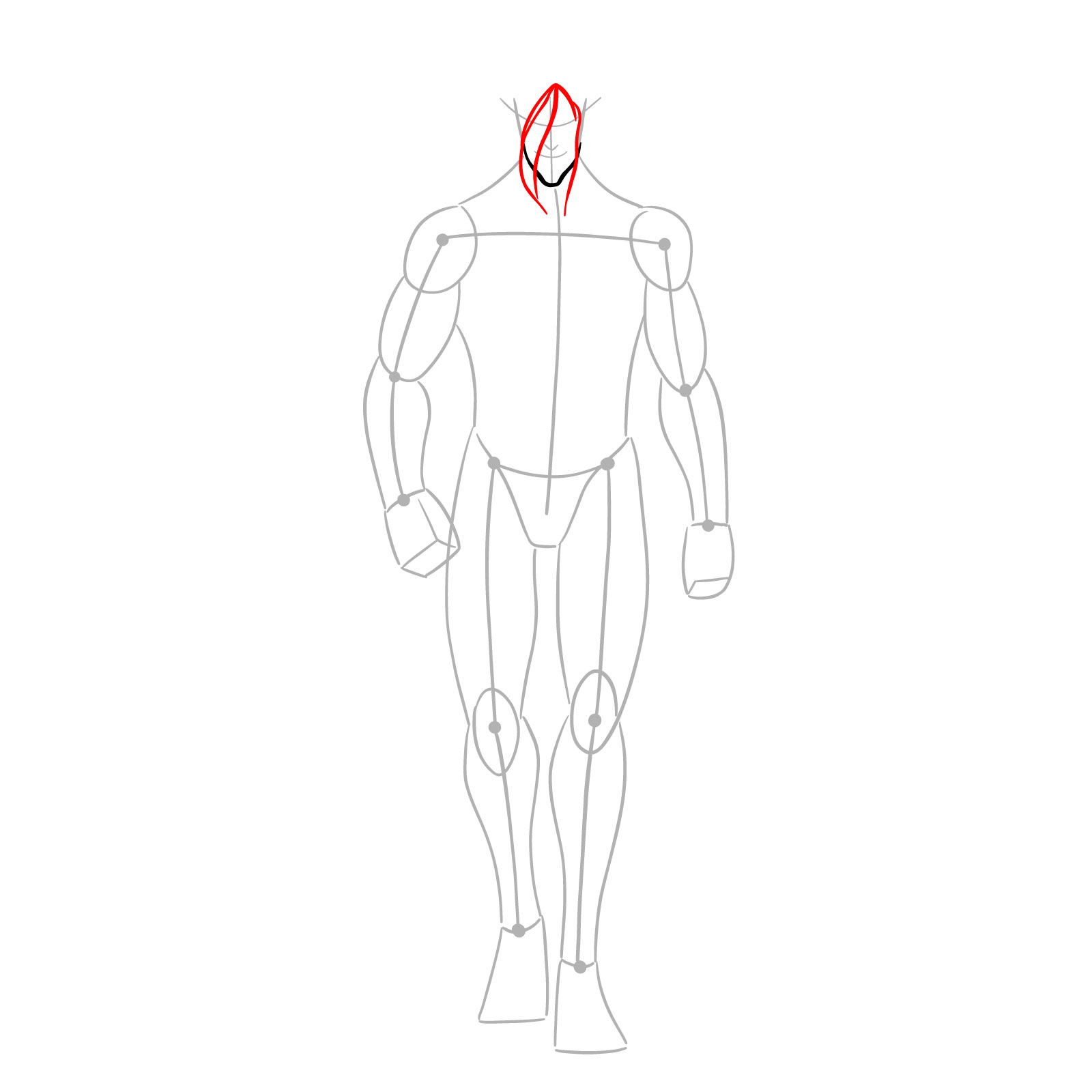 How to draw Eren Jaeger's Titan form full body - step 05
