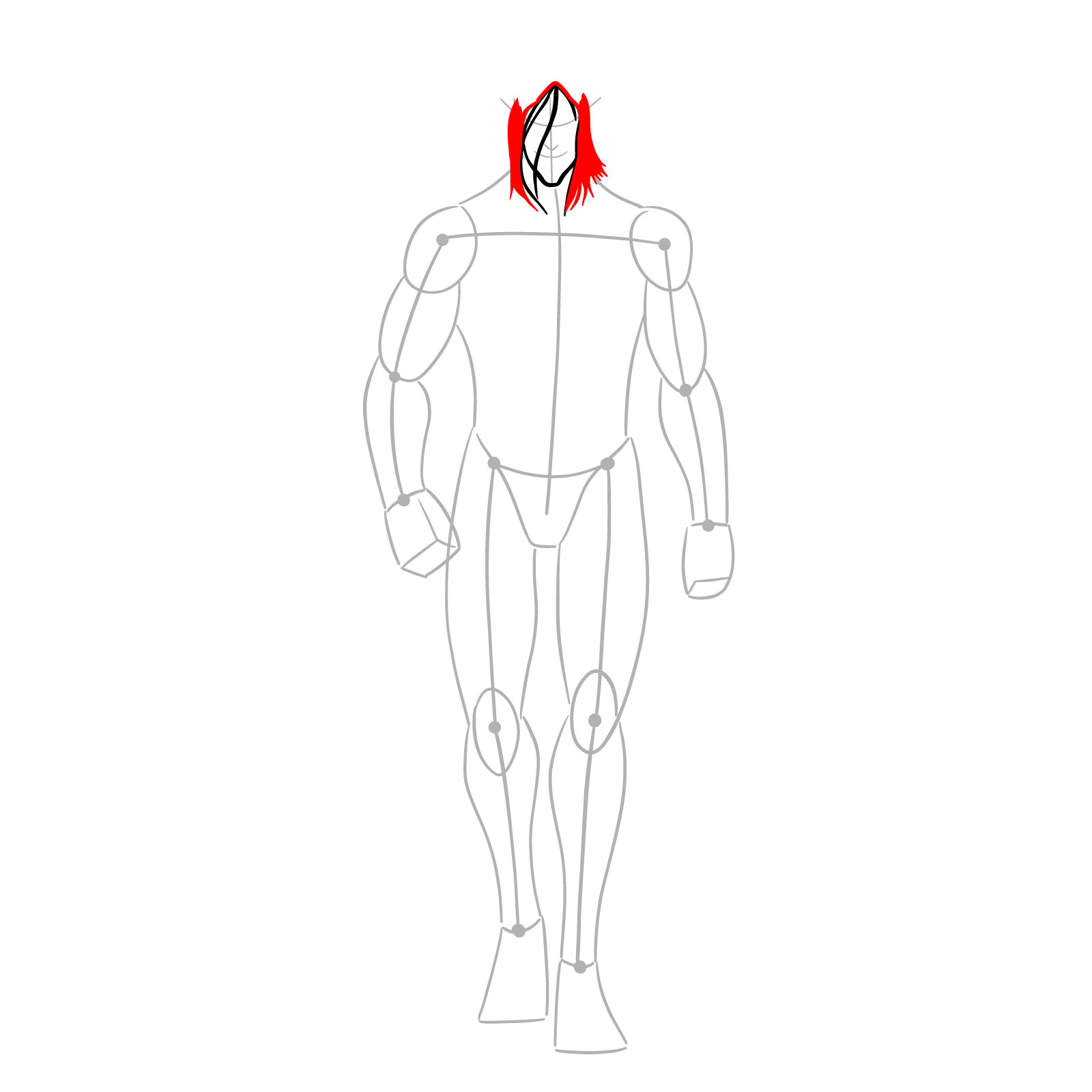 How to draw Eren Jaeger's Titan form full body - step 06