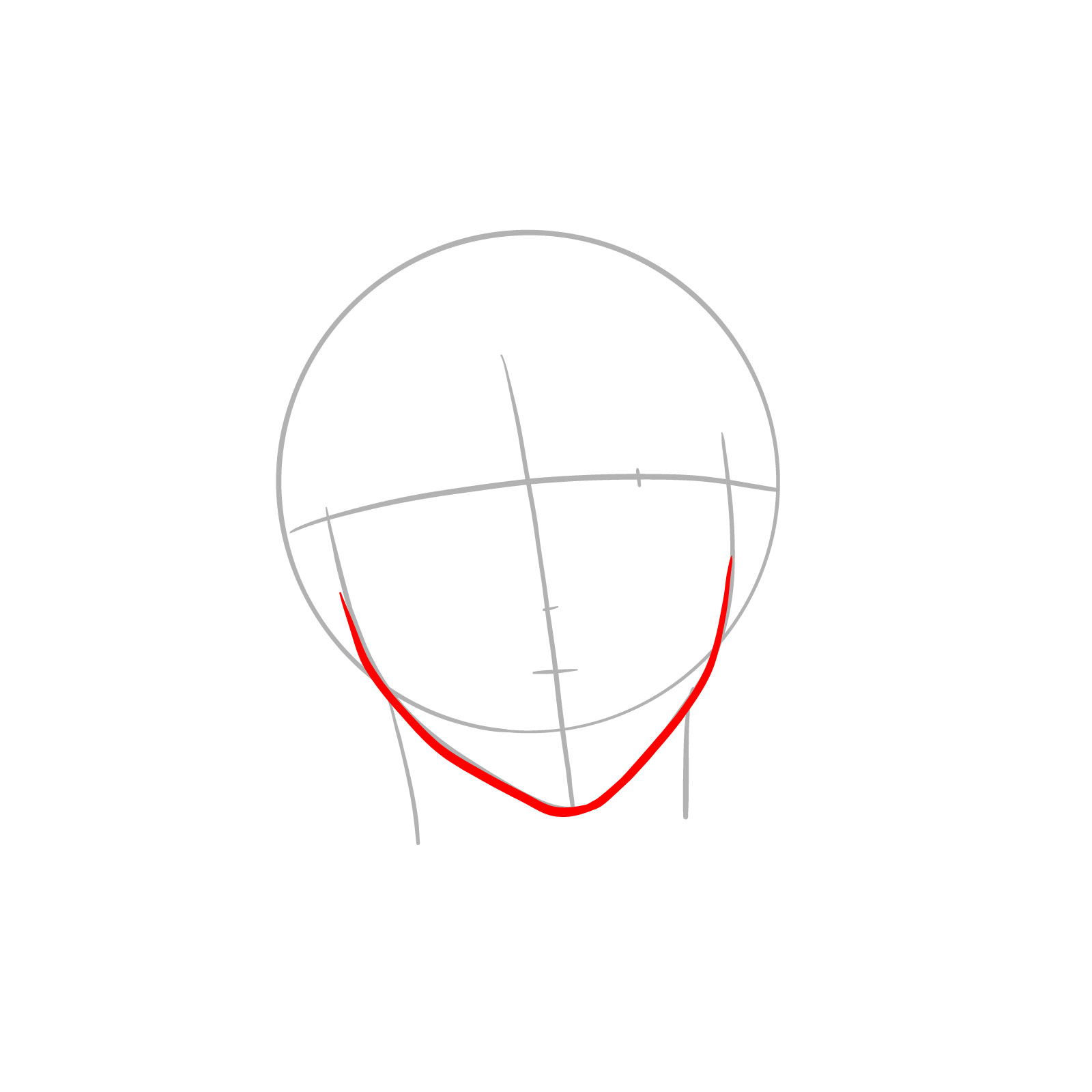 How to draw Captain Levi from the final episode with chin and cheekbone details - step 03