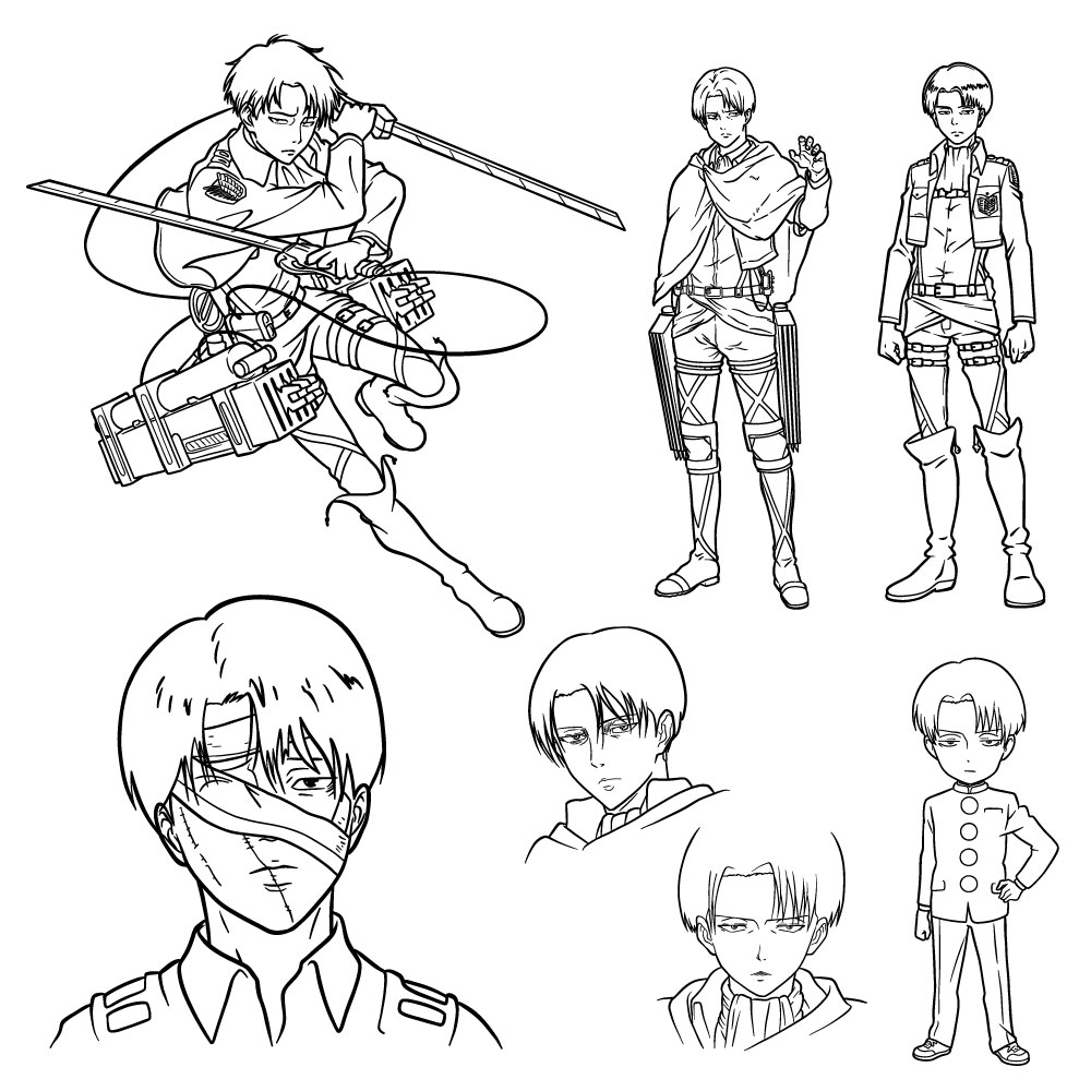 How to Draw Levi Ackerman: 7 Styles from Chibi to Full Body and Action Pose