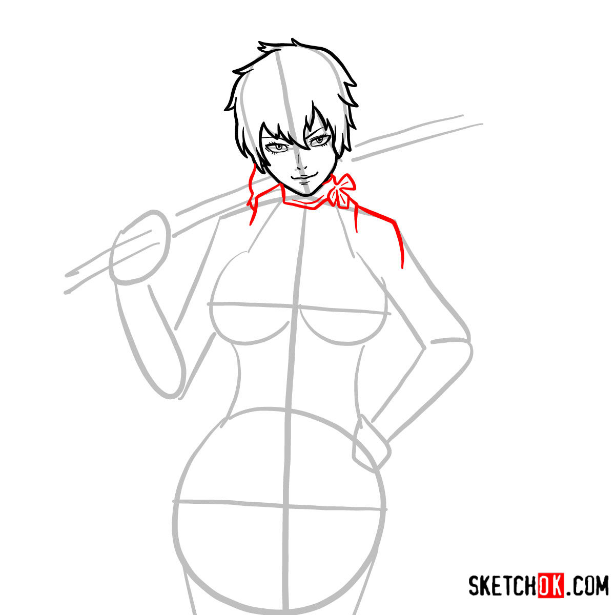 How to draw Shura Kirigakure | Blue Exorcist - step 07