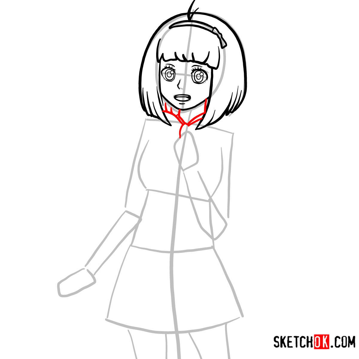 How to draw Moriyama Shiemi | Blue Exorcist - step 07