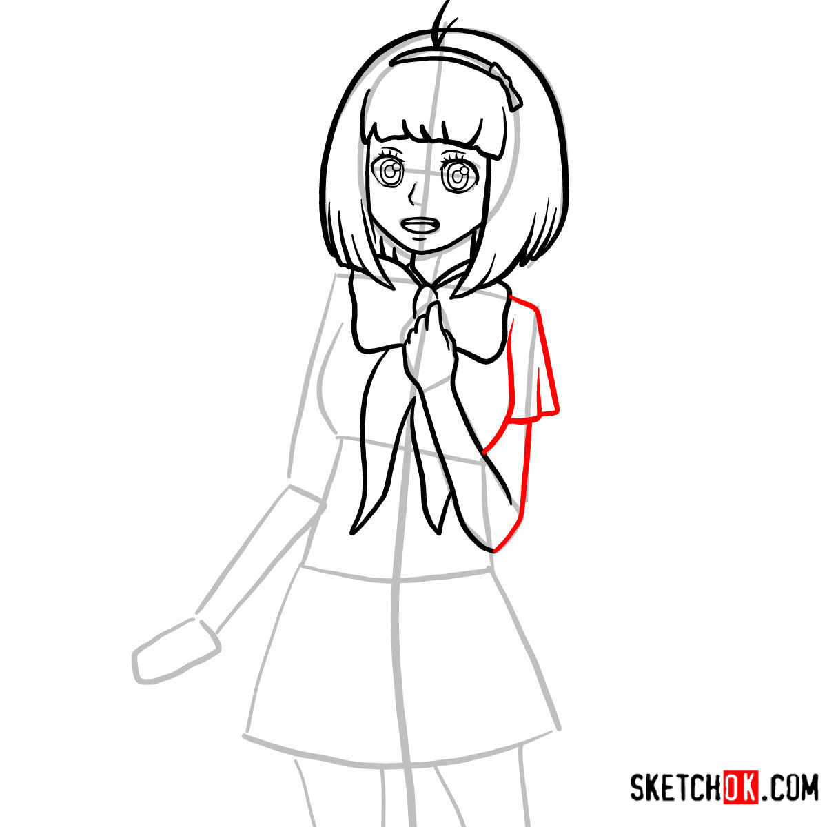 How to draw Moriyama Shiemi | Blue Exorcist - step 10