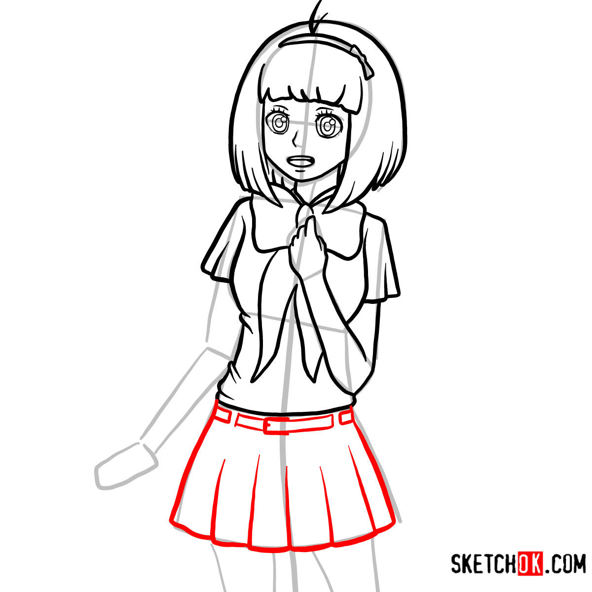How to draw Moriyama Shiemi | Blue Exorcist - step 12