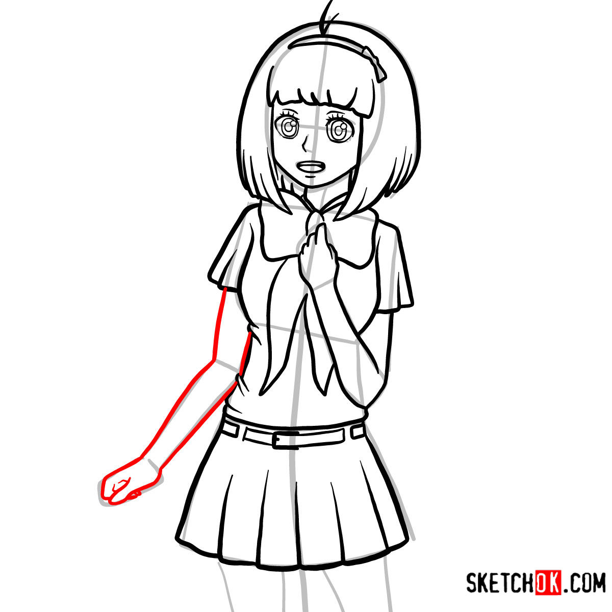 How to draw Moriyama Shiemi | Blue Exorcist - step 13