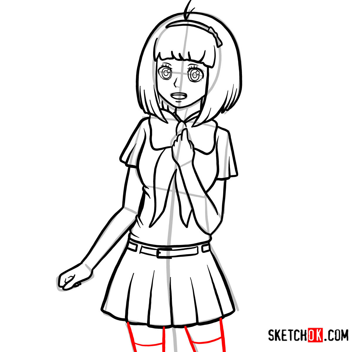 How to draw Moriyama Shiemi | Blue Exorcist - step 14
