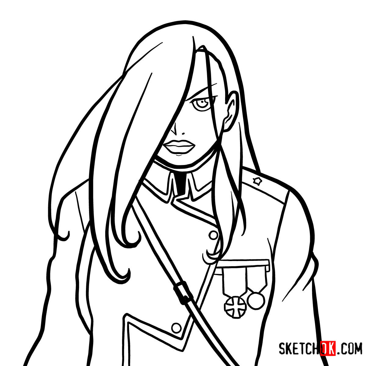 How to draw Olivier Mira Armstrong