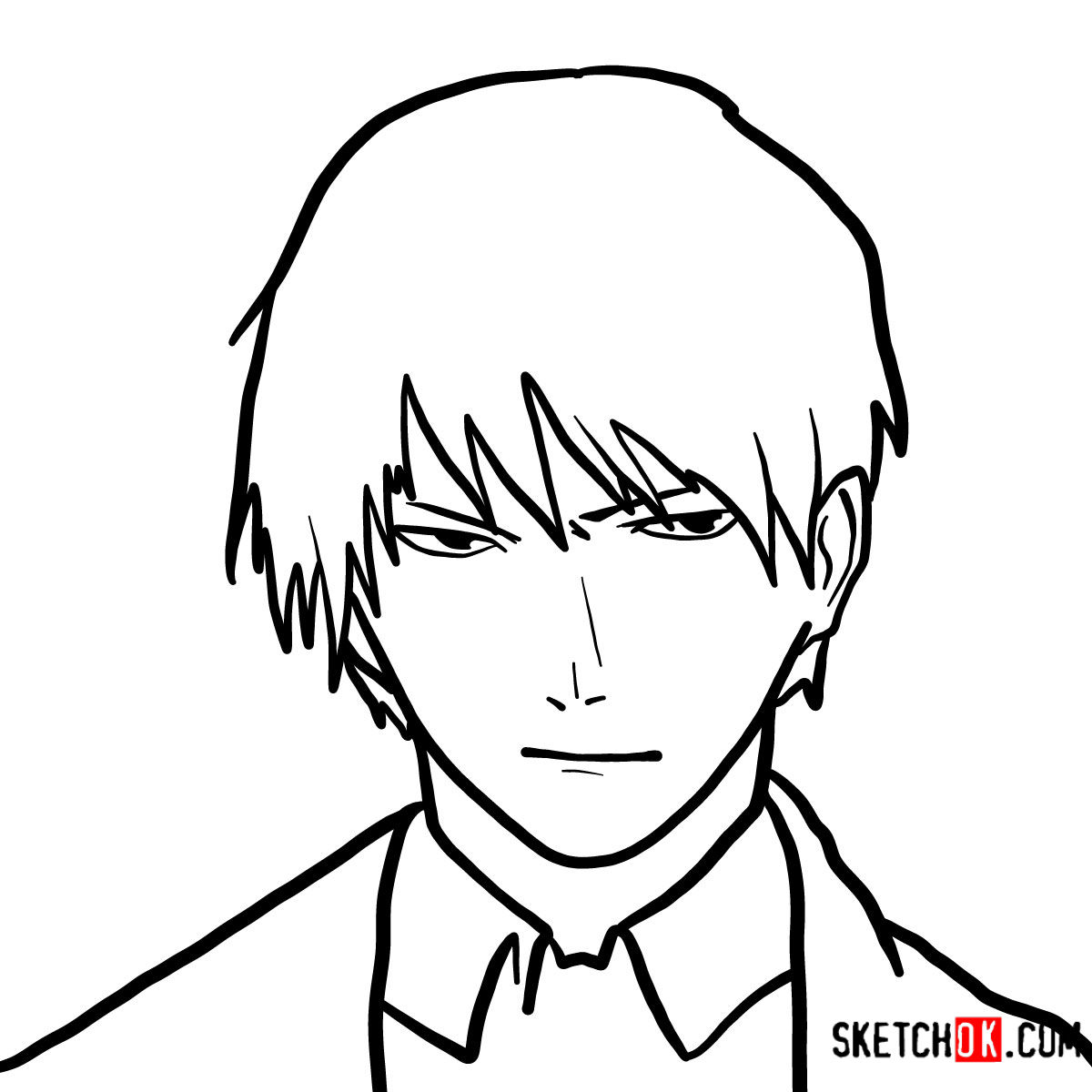 How to draw Roy Mustang's face | Fullmetal Alchemist