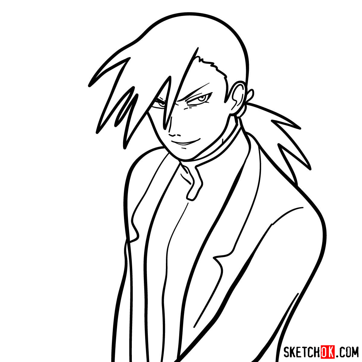 How to draw Greed from Fullmetal Alchemist