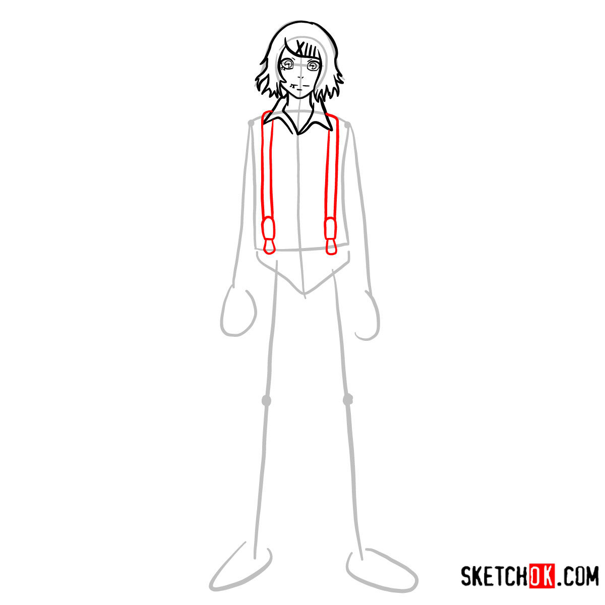 How to draw Juuzou Suzuya full growth | Tokyo Ghoul - step 07