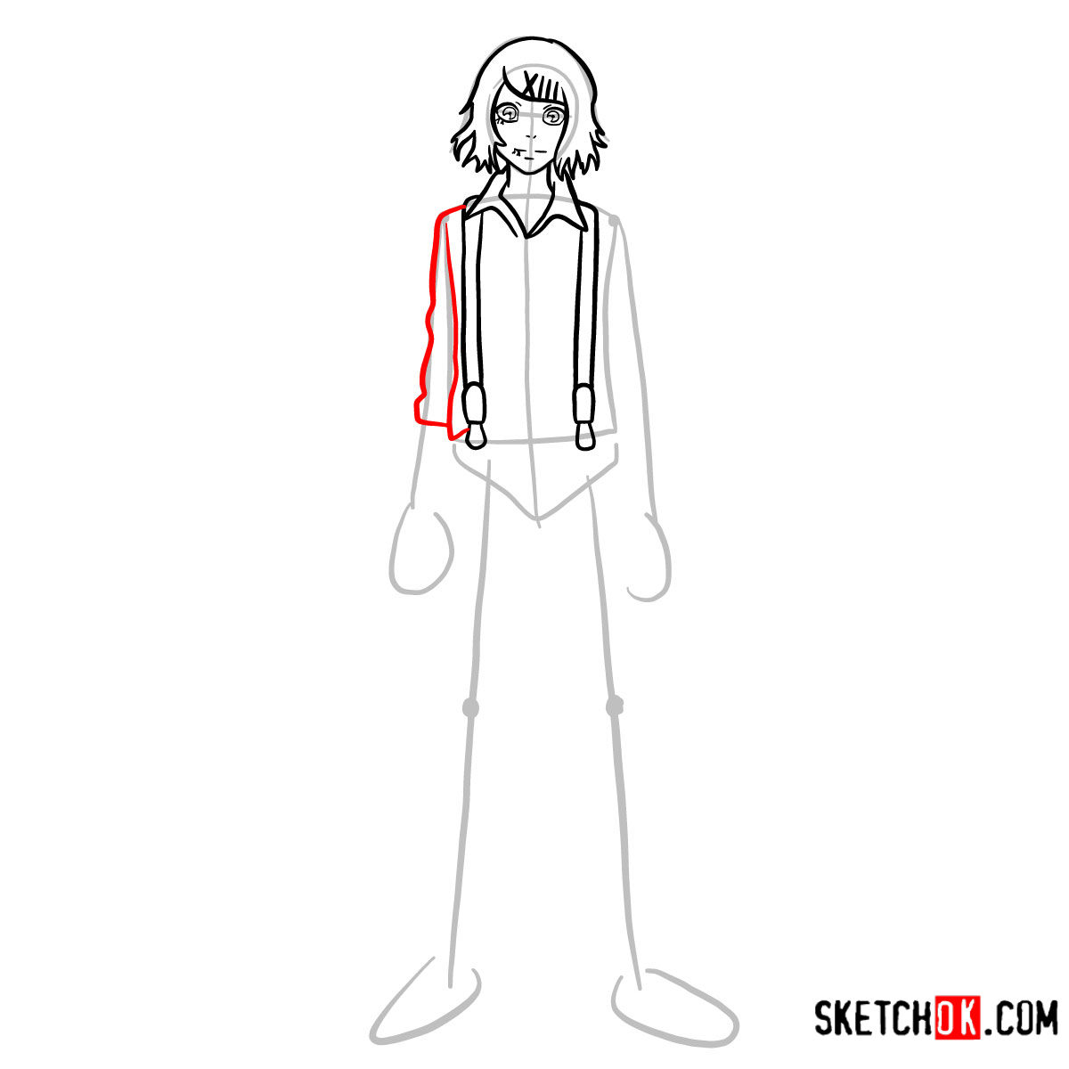 How to draw Juuzou Suzuya full growth | Tokyo Ghoul - step 08