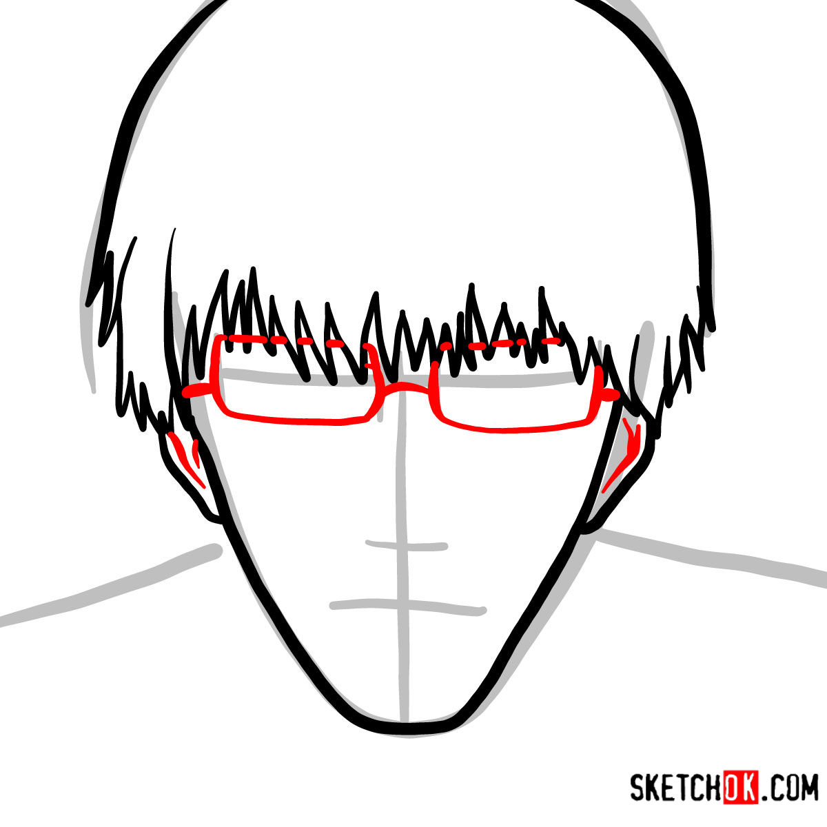 How to draw Kishou Arima | Tokyo Ghoul - step 04