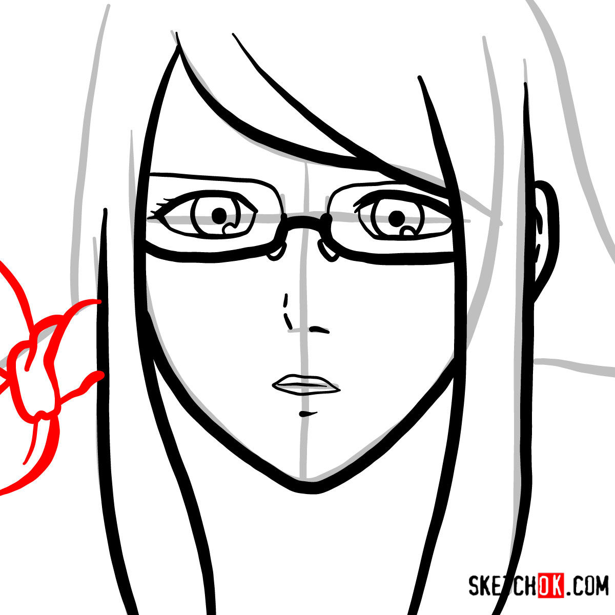 How To Draw Rize Kamishiro S Face Tokyo Ghoul Sketchok Easy Drawing Guides