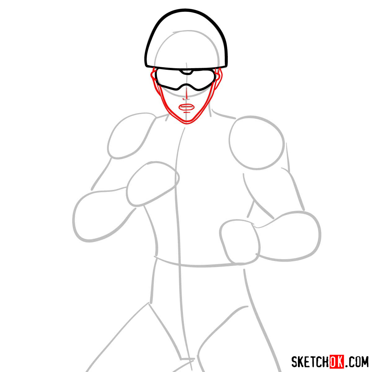 How to draw Mumen Rider | One-Punch Man - step 04