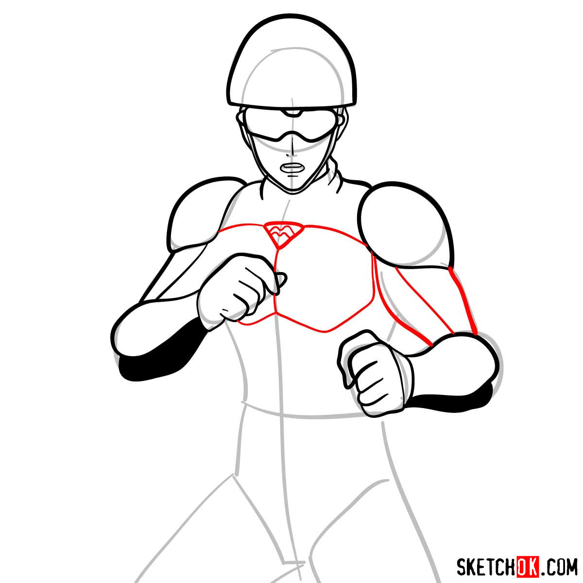 How to draw Mumen Rider | One-Punch Man - step 08