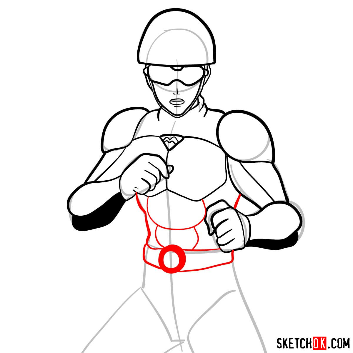 How to draw Mumen Rider | One-Punch Man - step 09