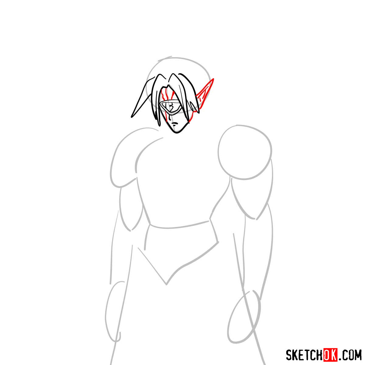 How to draw Boros | One-Punch Man - step 05