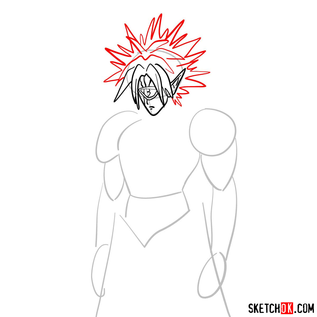 How to draw Boros | One-Punch Man - step 06