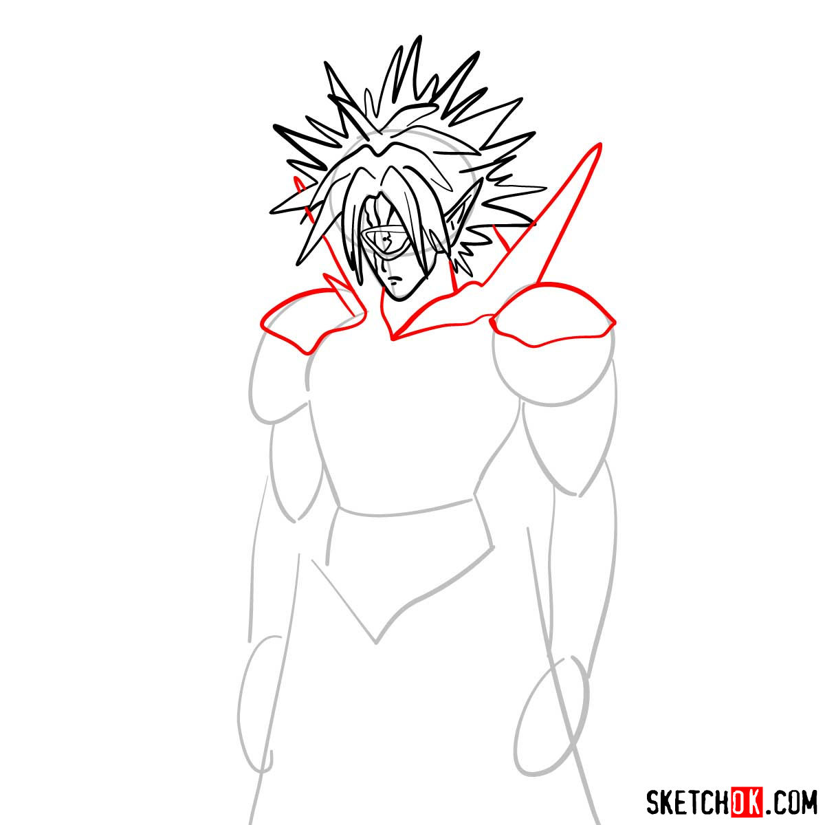 How to draw Boros | One-Punch Man - step 07
