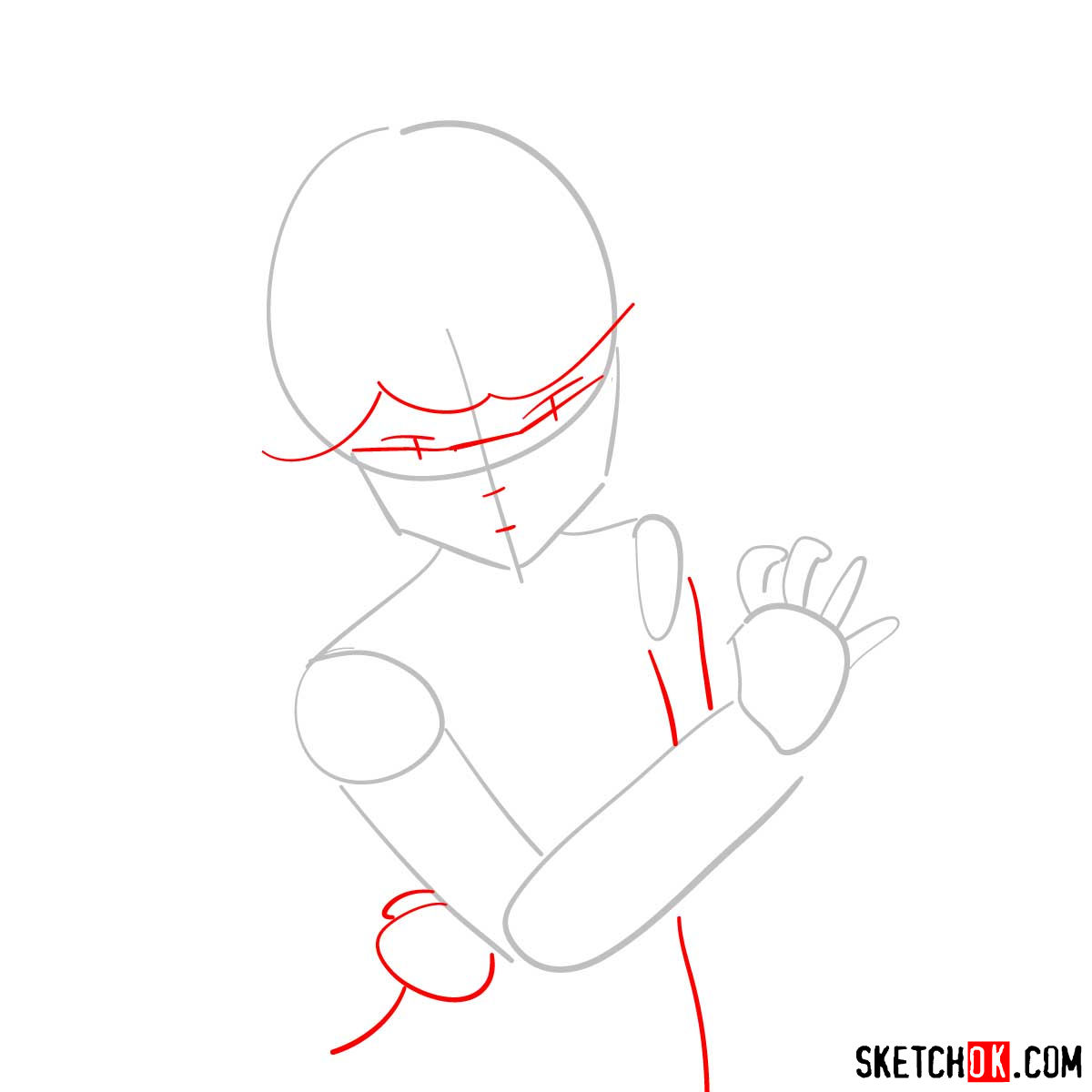 How to draw Tatsumaki (Tornado of Terror) | One-Punch Man - step 02