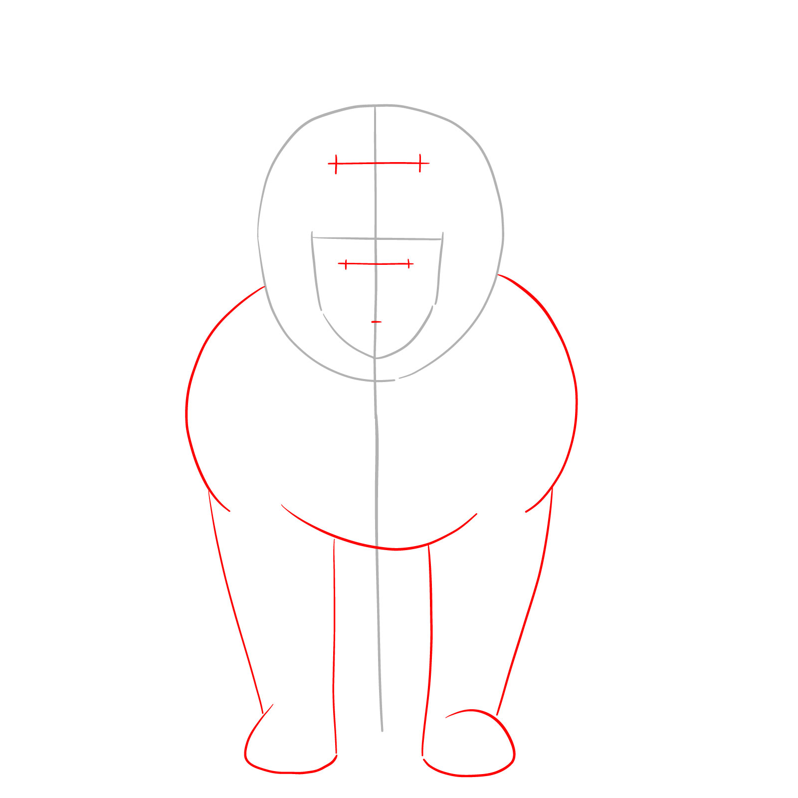 How to draw Watchdog Man - step 02