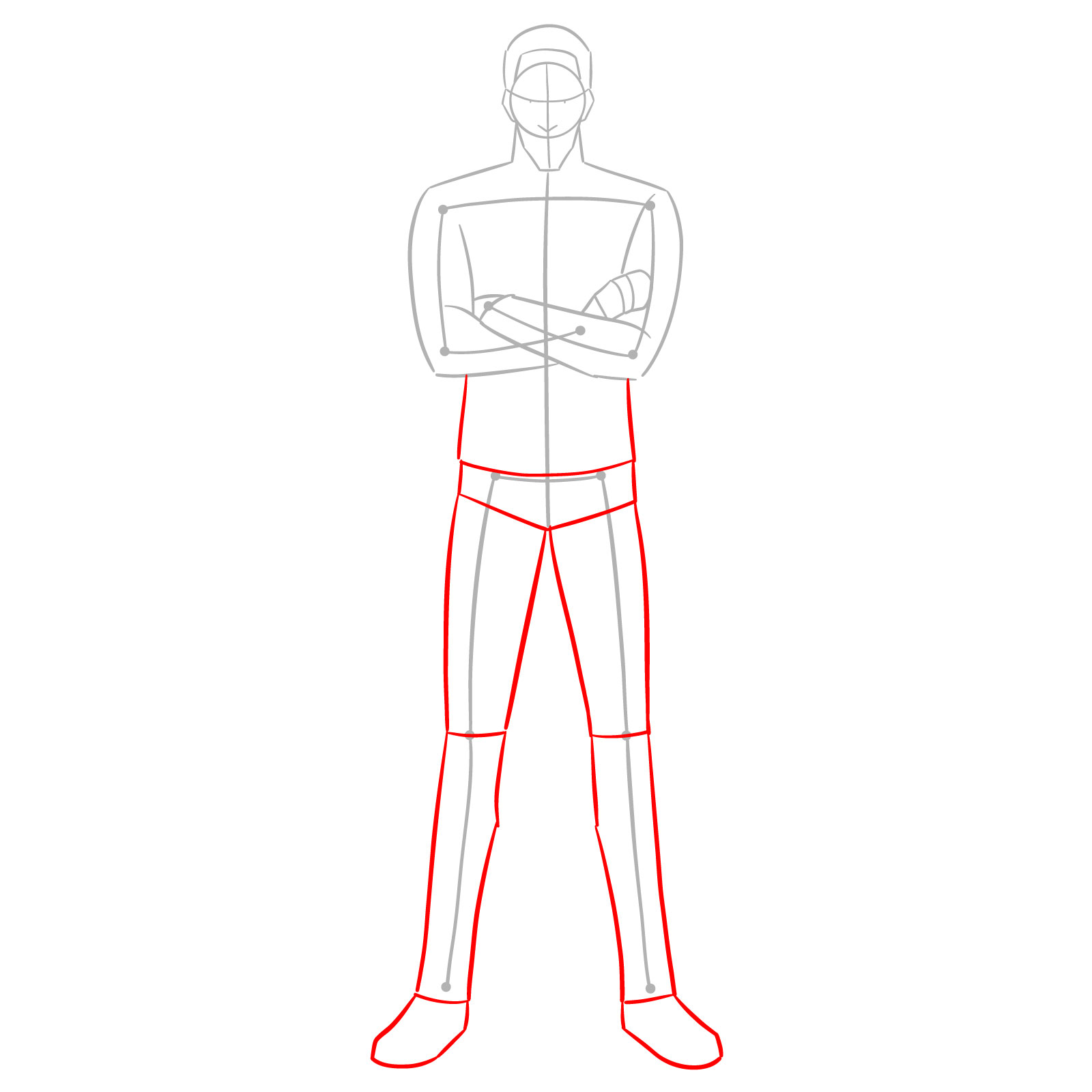 How to Draw King from One-Punch Man - step 03