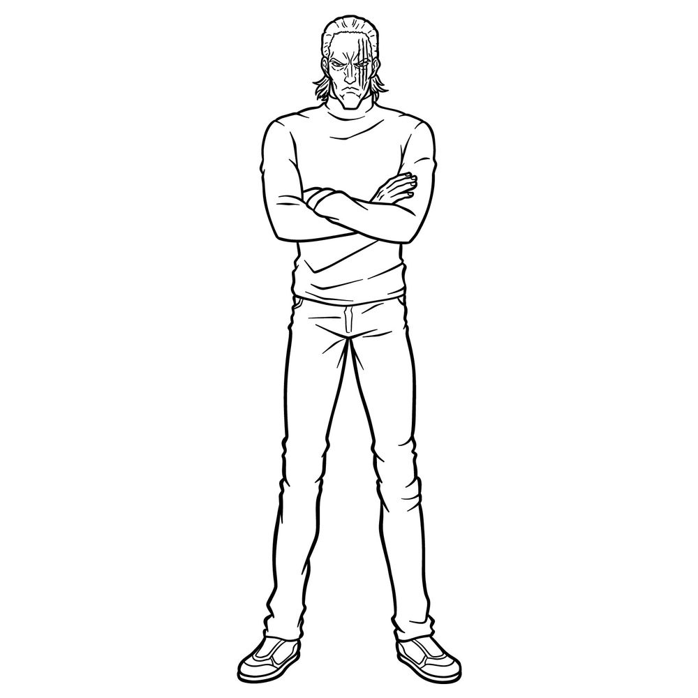 How to Draw King: One-Punch Man Character Full Body Drawing
