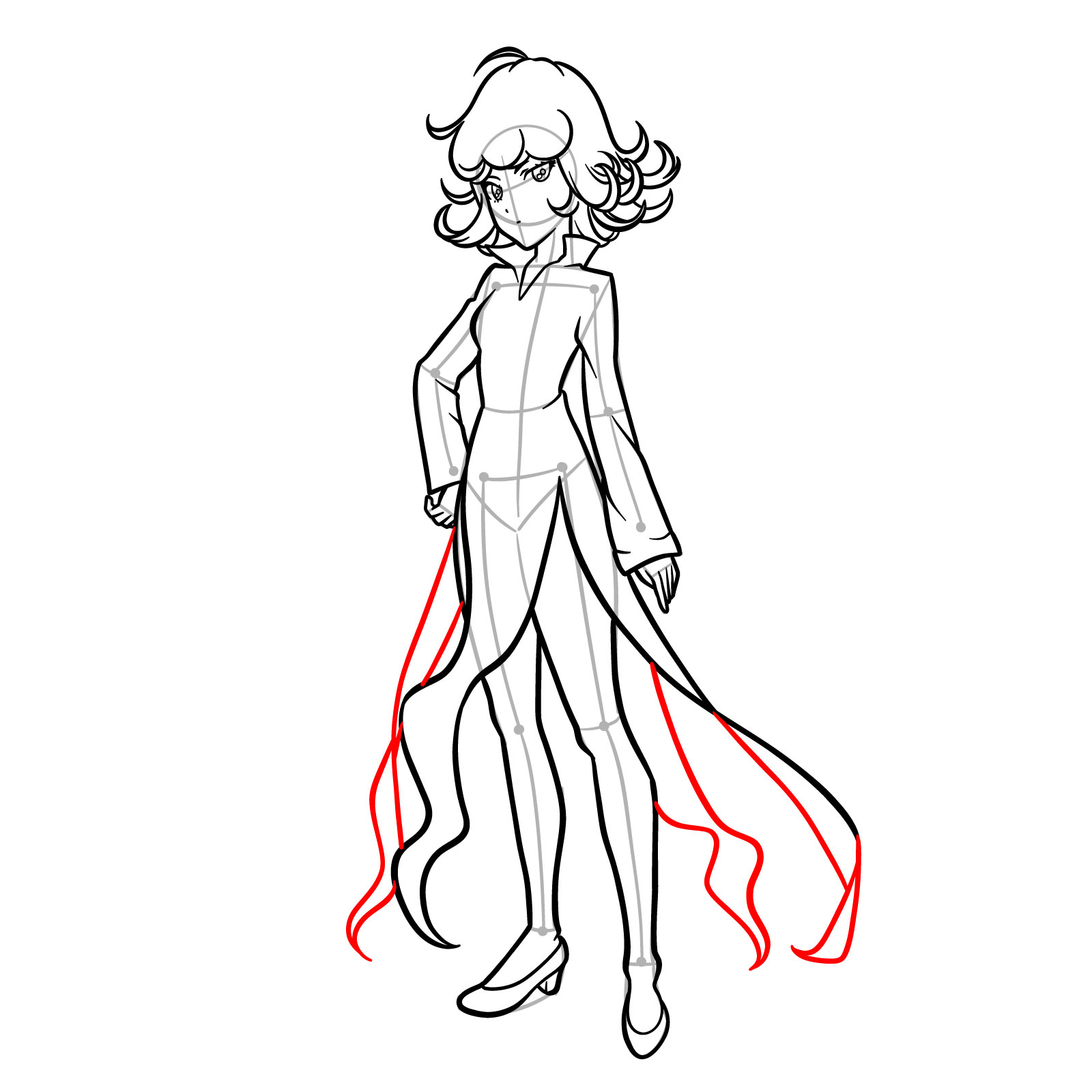 How to Draw Tatsumaki from One-Punch Man - step 20