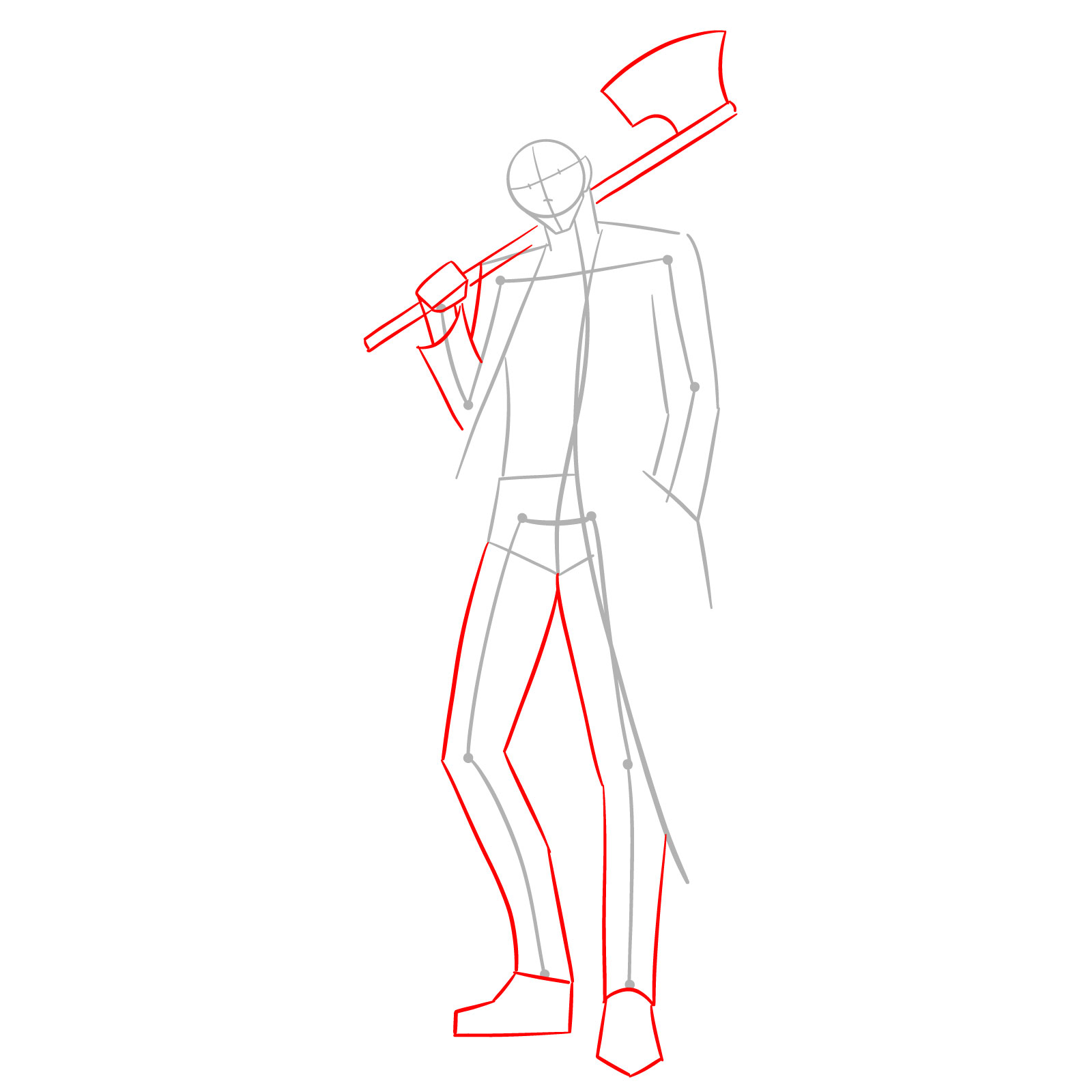 How to Draw Zombieman - step 03