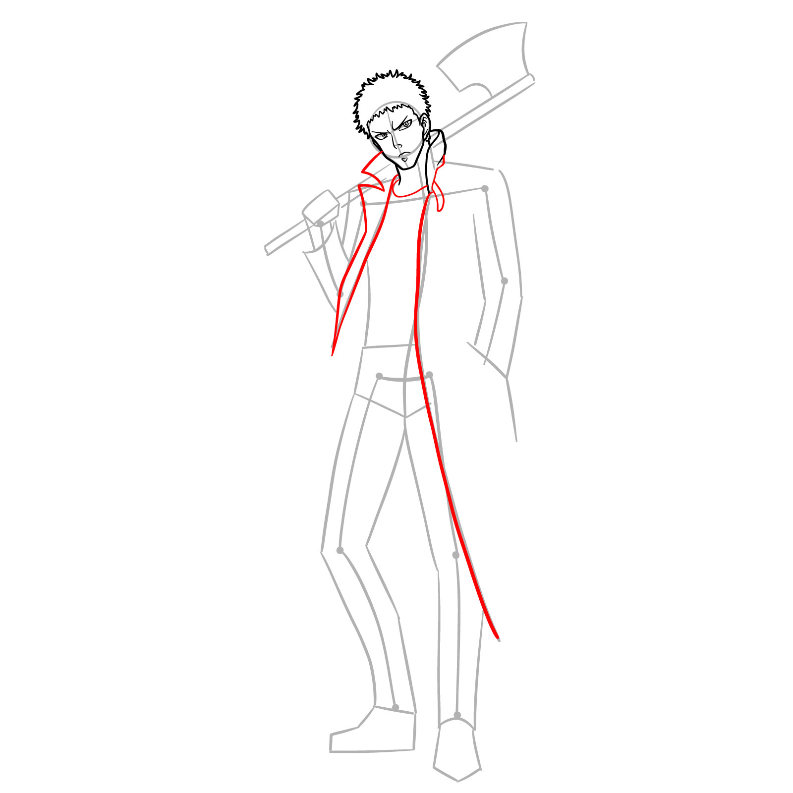 How to Draw Zombieman - step 10