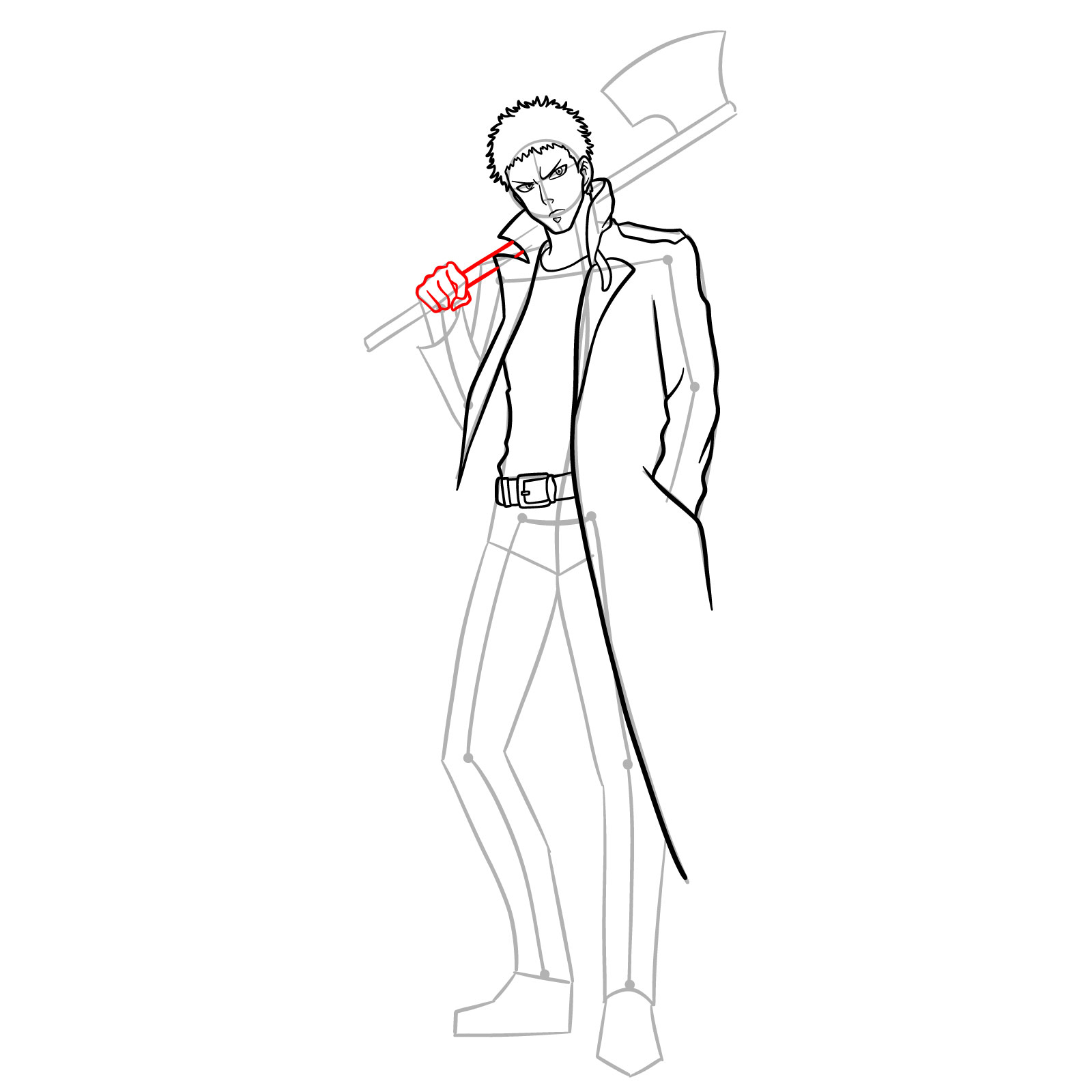 How to Draw Zombieman - step 13
