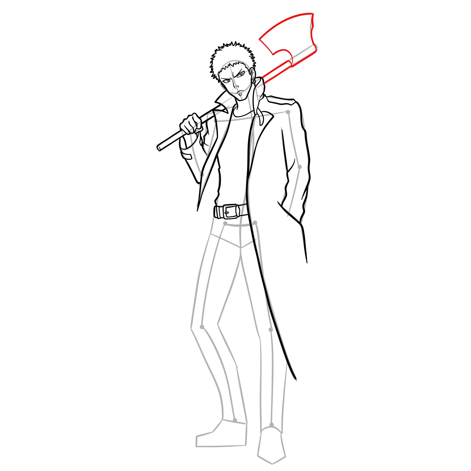 How to Draw Zombieman - step 16