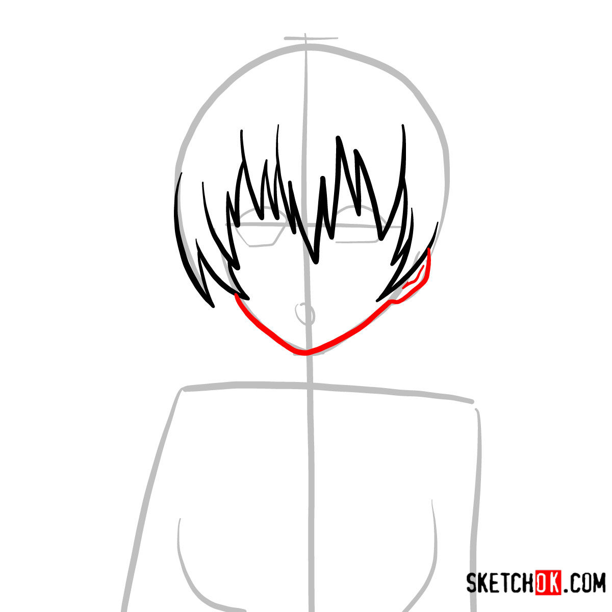 How to draw Sheele | Akame Ga Kill - step 03