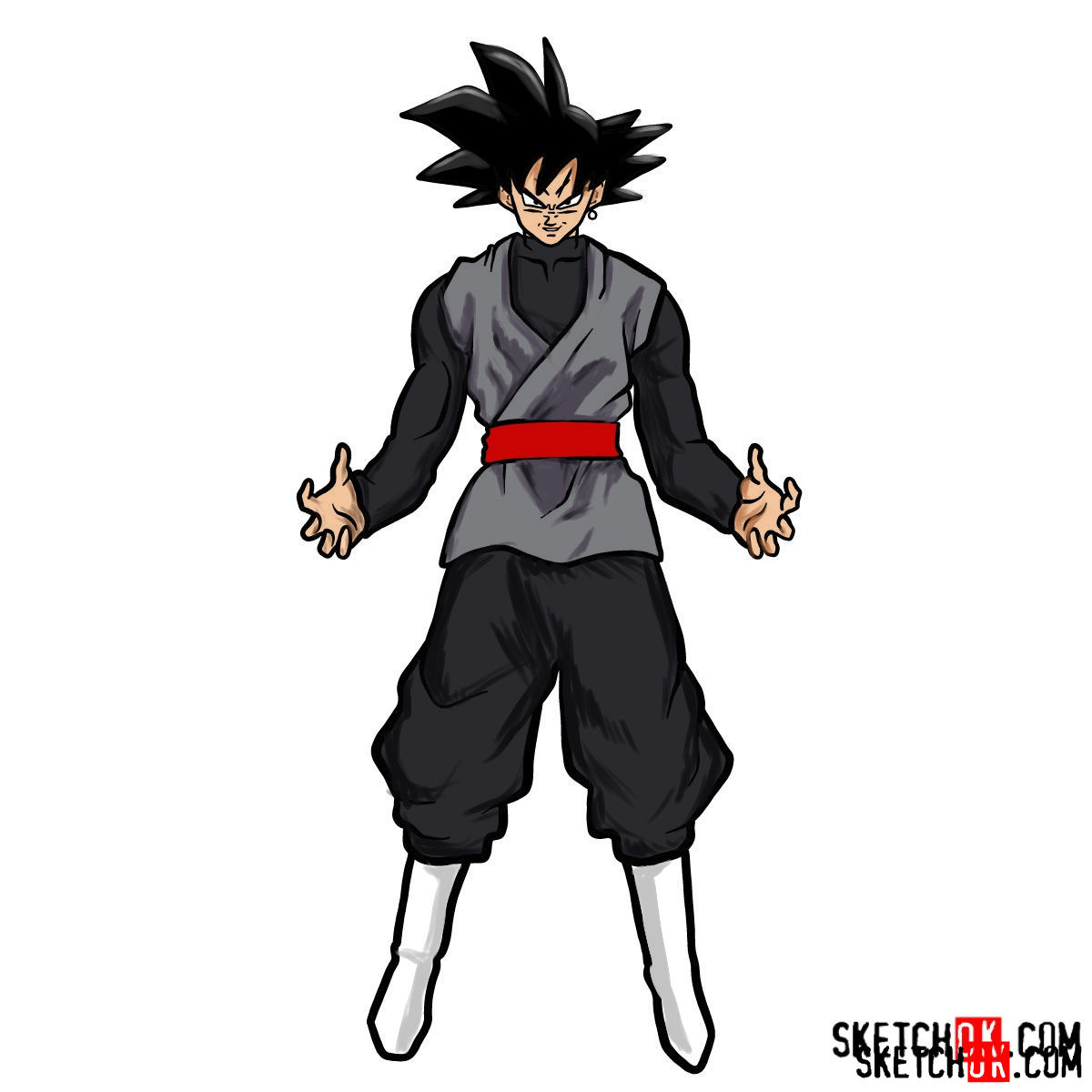 Drawing Goku Super Saiyan Blue  Full Body  YouTube