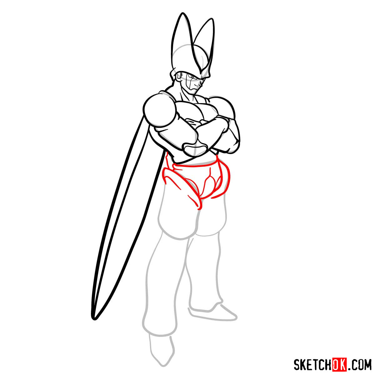 How to Draw Cell from Dragon Ball Z - DrawingTutorials101.com